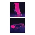 thumbnail image 4 of 6" Heel, 1 3/4" PF Blacklight Reactive Ankle Boot - Neon Pink Glitter/Neon Pink Glitter, 8, 4 of 4
