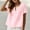 Pink, variant on ClodeEU Women's Summer Linen Blend V Neck Short Sleeve Button Top with Pleated ,Solid Color Casual Blouse Dark Gray,Womens Plus S