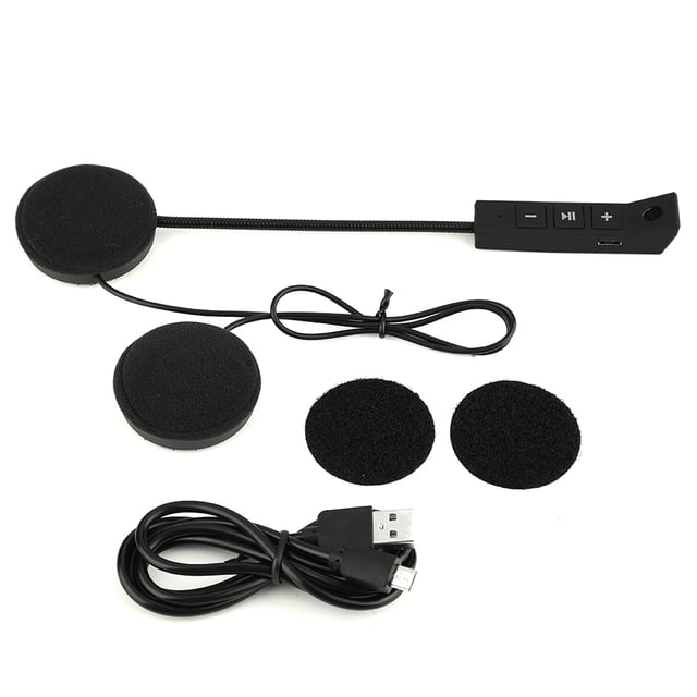 1 par de casco de motocicleta BT auriculares altavoces soporte llamadas manos libres Jadeshay A