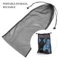 thumbnail image 3 of MOVTOTOP Durable Nylon Mesh Drawstring Bag for Snorkel Equipment with Secure Closure Black Large Capacity, 3 of 8
