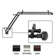 thumbnail image 2 of InStyleDesign  Helena Corner Window Double Curtain Rod 13/16 inch dia. Cocoa 28-48 inches Brown Finish, 2 of 4