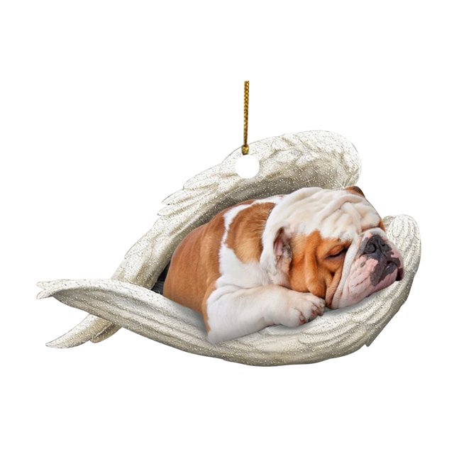 Car Angel Puppy Sleeping Car Trailer dentro del espejo retrovisor Penda decorativa Wmkox8yii fhajkh782