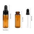 thumbnail image 3 of Furnido Botella cuentagotas de vidrio ámbar de 5 ml, botellas vacías de aceite esencial, viales de vidrio con cuentagotas de vidrio para aromaterapia, colonias, perfumes, mezclas de muestras líquidas,, 3 of 6