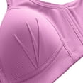 thumbnail image 6 of Ashirexll Bras for Women No Underwire, Comfortable Bras for Women, Plus Size Traceless Wireless Breathable Gathering Front Opening Buckle Seamless Bras for Women Purple M, 6 of 8
