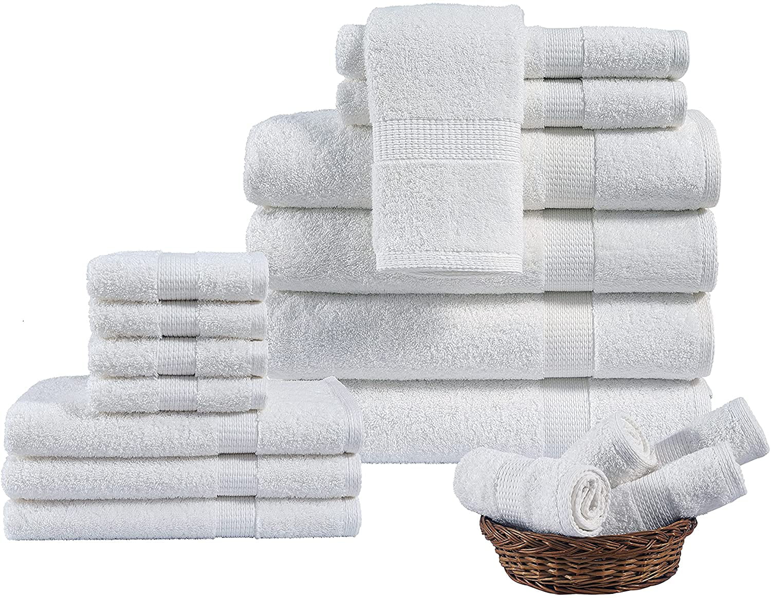 1 Dozen white 100% cotton hotel wash cloths 11x11 washcloth white Towel 12 pcs 
