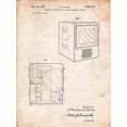 thumbnail image 2 of Borders, Cole 25x32 Black Ornate Wood Framed with Double Matting Museum Art Print Titled - PP1115-Vintage Parchment Tube Television Patent Poster, 2 of 4