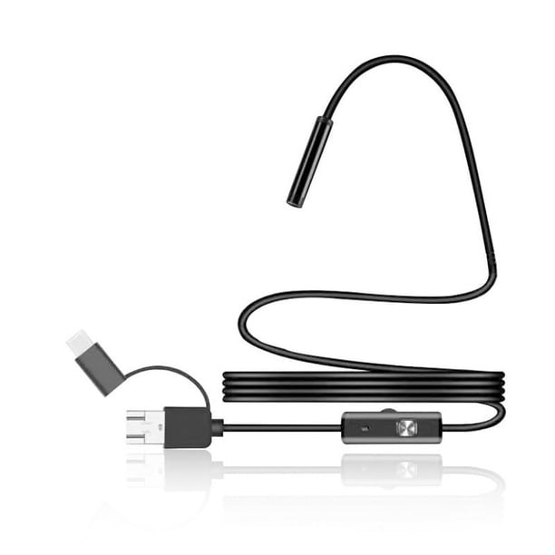 Borescope Inspection Camera with 8 Adjustable LED Lights, 10ft Semi ...