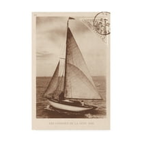 Trademark Fine Art 'Vintage Sailing II Sepia' Canvas Art by Wild Apple Portfolio
