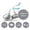 Gray, variant on Darling Souvenir 190 Pcs DIY Graduation Theme Stickers for Candy Chocolate Labels-Black