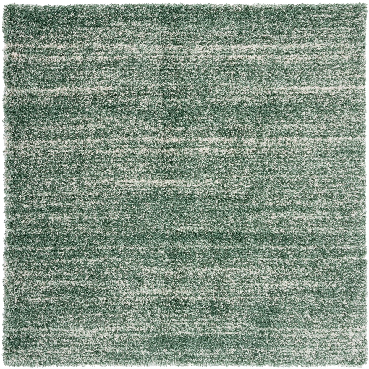 SAFAVIEH Hudson Shag Jaden Striped Area Rug, Green/Ivory, 5'3" x 7'6"