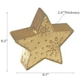 thumbnail image 3 of Support Étoile 3D En Métal Doré Gaufré (8,7"), 3 of 3