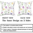 thumbnail image 5 of Spring Floral Pillow Covers 18×18 Inch Set of 2 Flower and Leaves Seasonal Decorative Indoor Throw Pillow Covers Cushion Cover for Home Decor Bedroom Living Room Couch Sofa Bed, 5 of 6