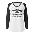 thumbnail image 4 of WEAIXIMIUNG Chemises de Maternité Boutonnées Femmes Décontractées Légères Col Rond Chandails en Molleton Manches Longues Imprimé Graphique Football Pull T-Shirt, 4 of 4