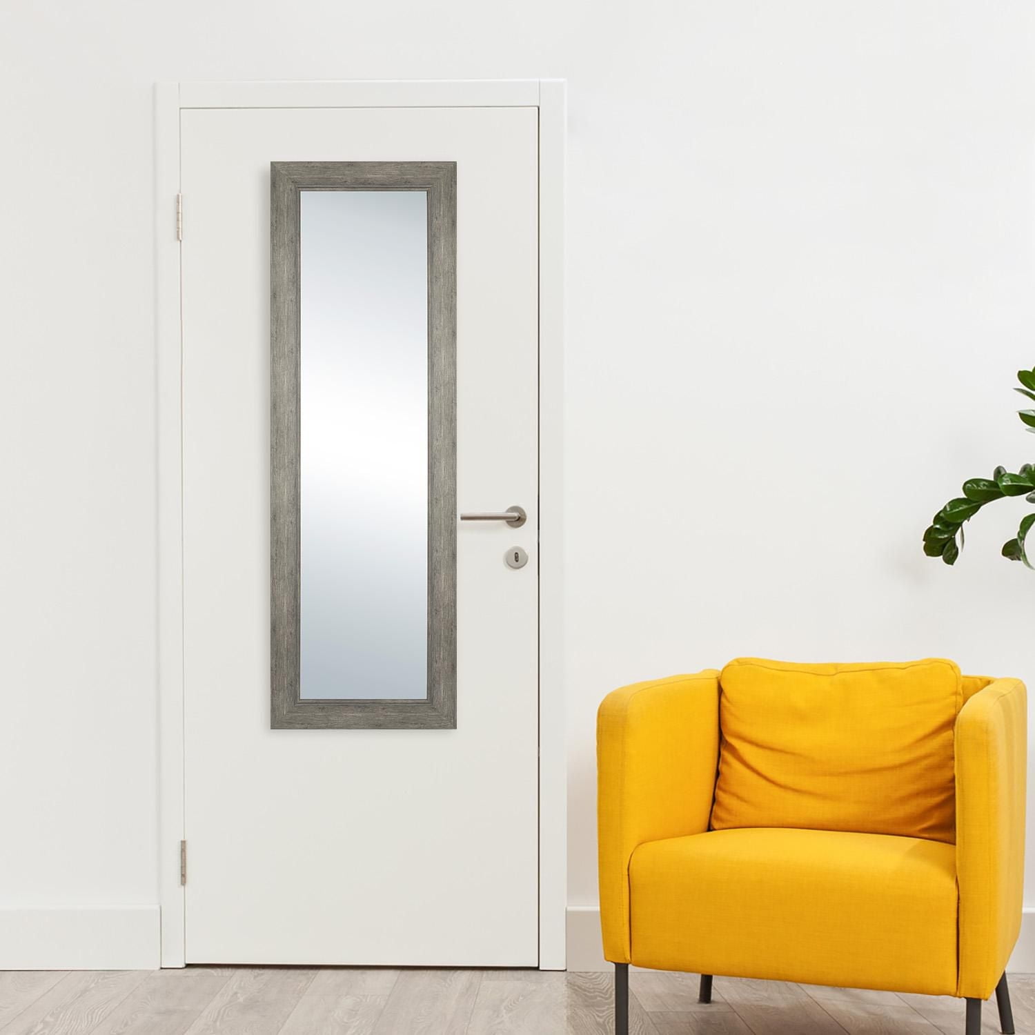 Hometrends Farmhouse Door Mirror, 16.74x52.74 in, Grey