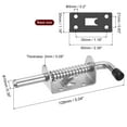 thumbnail image 2 of Barrel Bolt Latch, 1 Pack 10x128mm - Stainless Steel Spring Loaded Gate Latch Pin for Door (Silver), 2 of 5