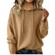 thumbnail image 1 of Suéteres de mezcla de Cachemira for mujer, sudaderas con capucha de lana suave con cuello redondo, jersey de punto acogedor con cordón for Otoño e Invierno 2026, 1 of 4