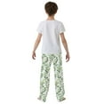 thumbnail image 4 of FORMRS Boys Pajama Pants with Pockets Size 6-8Y Kids Lounge Sleep Bottoms, Green Leafy Pattern, 4 of 8