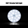 thumbnail image 5 of LiUMX Modern Round LED Wall Light | Adhesive Backing for Easy Installation | 360° Ring Soft Light | Battery Powered with Remote | Cool White & Warm White | Bedroom Hallway Night Light, 5 of 5