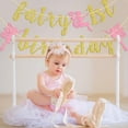 thumbnail image 6 of Fairy 1st Birthday Banner, Fairy First Birthday Party Decorations, First Birthday Banner for Baby Girl, Glitter Fairy Decorations, Gold Glitter, 6 of 8