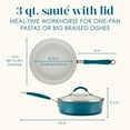 thumbnail image 5 of Rachael Ray Cucina Ceramic Nonstick Saute Pan with Lid, 3-Quart, Marine Blue, 5 of 5