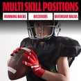 thumbnail image 6 of Franklin Sports Youth Football Receiver Gloves - Shoktak Youth Gloves - Kids Football Gloves - High Grip Football Gloves - Red - Youth Medium, 6 of 7