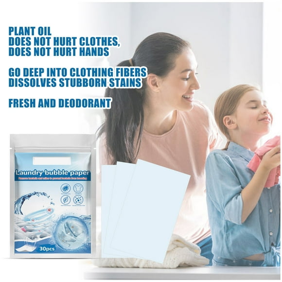 Other Cleaning Supplies Product Title Laundry Paper Cleaning And Stain Removing Concentrated Laundry Tablets Long Lasting Fragrance Preserving Clothing Home 30PCS