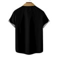 thumbnail image 6 of XMMSWDLA Men's Color Block Short Sleeve Collar Neck Button Down Shirt Top Yellow Men's Athletic Shirts & Tees, 6 of 7