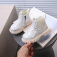 thumbnail image 6 of Povozer Girl Boots Kids Ankle Boots Warm Boots Low heel Short Booties(Beige,9), 6 of 6