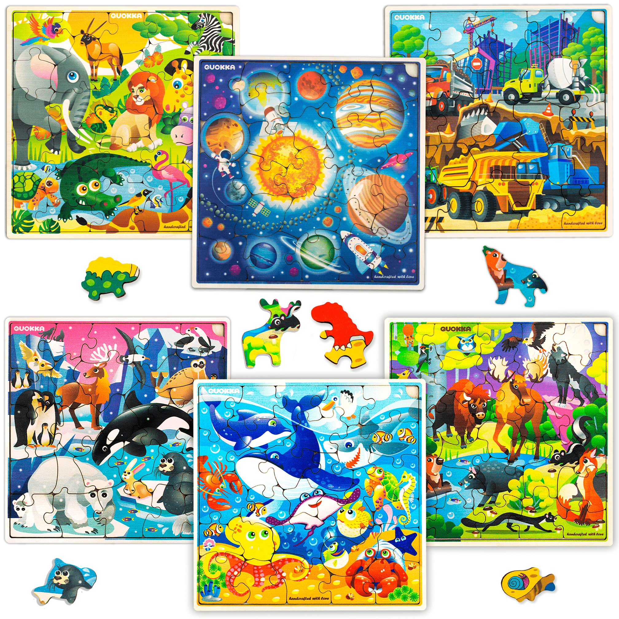 Wooden Jigsaw Puzzles for Kids Ages 3 4 5 Years Old 6 Toddler Wooden