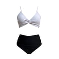 thumbnail image 5 of ZXLBBD Swimsuit for Women 2 Piece Swimwear Push Up Bikini Top with High Waist Bottoms Tummy Control Bathing Suit Casual Vacation Beachwear, 5 of 6