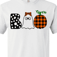 thumbnail image 4 of Inktastic Boo Halloween Ghost and Plaid Pumpkin T-Shirt, 4 of 5