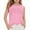 Pink, variant on Povozer Girls' Tees Short Sleeve Cotton Girls Short Sleeve Crop Tops Kids Fashion Oversized Cute Crew Neck Cropped Athletic T Shirts Trendy Tee for 5-6 Years,Blue