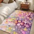 thumbnail image 4 of 4'x6' Area Rugs, Spring Floral Indoor Outdoor Area Rug for Living Room Bedroom, Modern Oil Painted Daisy Botanical Elegant Washable Bathroom Rugs Kitchen Floor Carpet Mats Home Decor Aesthetic, 4 of 8