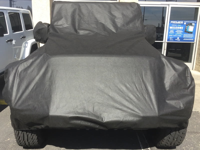 Ryzen Custom Fit 2004-2018 Jeep Wrangler Unlimited JK JL4 4 Door SUV Car Cover Heavy Duty All Weather Ultrashield Black