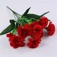 thumbnail image 3 of Off Promotions! Nomeni Artificial Flowers for Outdoors Large 10-Piece Artificial Carnation Flower Bouquet for Mother's Day, 2 Red, 2Pc Carnation Clearance Sale Red, 3 of 8