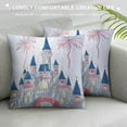 thumbnail image 3 of Personalizable Fairy Tale Theme Princess Decorative Pillow Throw Cover  Embroidery with Quote Live Your Dreams Girl Room Bed Nursery Decor Cinderella Castle, 3 of 5