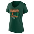 thumbnail image 2 of Women's Green Miami Hurricanes College Football Playoff 2026 Fiesta Bowl Champions Hometown Pride V-Neck T-Shirt, 2 of 3