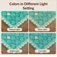thumbnail image 7 of Design&I 8'x10' Washable Area Rug Beach Nautical Ocean Tropical With Seashell Border Sea Turtle Refined Structured for King Size Bedroom, Under Bed, Sleek Flatweave Pet Friendly, 7 of 7
