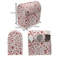 thumbnail image 4 of Valentines Stand Mixer Cover, Red and White Pattern with Sketchy Hearts Dots Arrows Romance and Love Theme, Kitchen Appliance Organizer Bag Cover with Pockets, 5 Quarts, Scarlet White, by Ambesonne, 4 of 4
