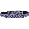 thumbnail image 2 of Mirage Pet 126-260 38PR12 0.38 in. Chevrons Nylon Dog Collar with Classic Buckle, Purple - Size 12, 2 of 2