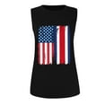thumbnail image 4 of Odeerbi Tank Top For Women Sleeveless Tops 2025 Casual Blouse American Flag Star Stripe Printed T-shirt Tee Tops White, 4 of 5