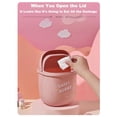 thumbnail image 3 of SHILIU-Small Trash Can with Lid Cute Rabbit Mini trash can 0.4 Gallons Desktop Garbage Can for Desktop, Bedroom, Offices, Waste Basket for Dressing Table and 60 Bags (White Rabbit), 3 of 4