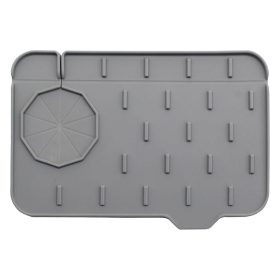 Double Layer Silicone Mat Water Retaining Drain Drying Rack for Kitchen and Bathroom Countertops