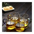 thumbnail image 3 of 4PCS Glass Cups with Handle Set Mini Thickened Heat-resistant Master Cup Transparent Home Brewing Tea Cup, 3 of 8