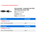 thumbnail image 2 of Axle Assembly - Compatible with 2006 - 2009 Mitsubishi Raider 4WD 2007 2008, 2 of 2