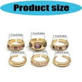thumbnail image 3 of Pack of 6 Adjustable Stackable Rings Featuring Gemstones for Comfort Fit and Multiple Fashion Combinations, 3 of 8
