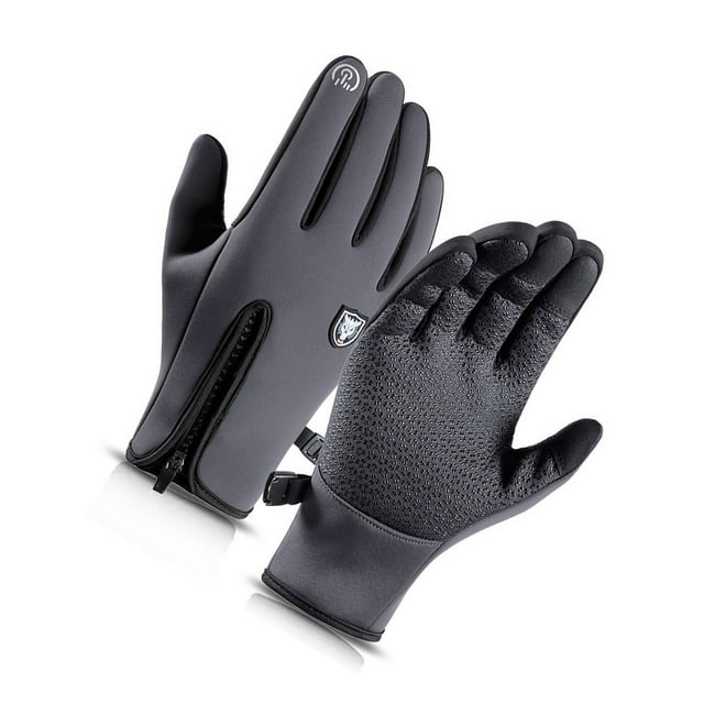 Naiovety Guantes de invierno Envoltura de mano Suministros de ciclismo Equipo de esquí a prueba de viento Guante térmico Multipropósito Ciclismo Gris/M