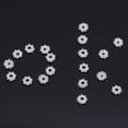 thumbnail image 4 of 100 piezas de componentes para pulseras DIY: separadores con forma de margarita para hacer bisutería plata, 4 of 9