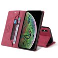 thumbnail image 2 of Wallet Cover for iPhone XS Max, Credit Card Slot Stand Slim Premium PU Leather & Soft TPU Back Shockproof Flip Folio Book Magnetic Cover For iPhone XS Max,Red, 2 of 14