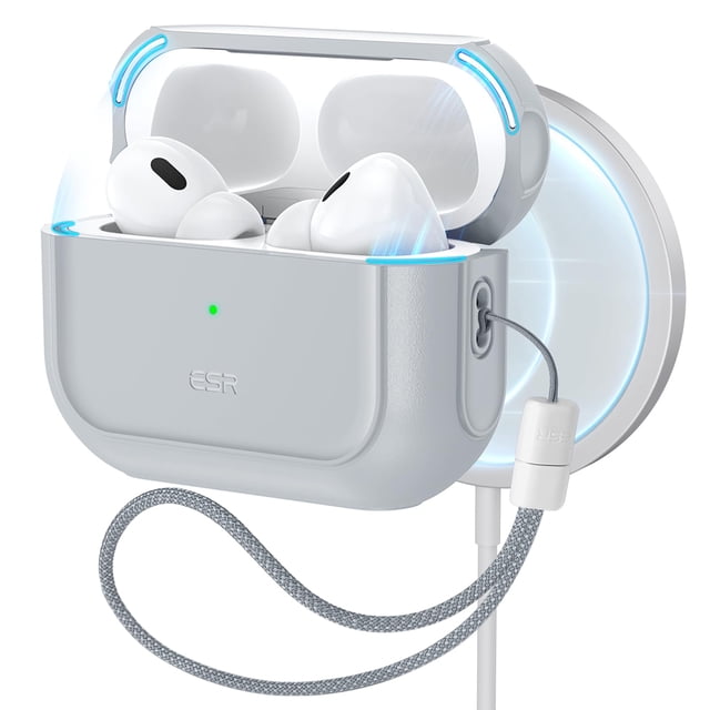 Funda para AirPods Pro 2 ESR HaloLock con cordón gris